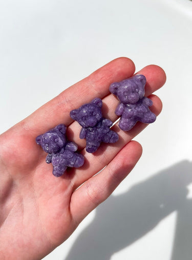 Lepidolite Teddy Bear Halo Quartz